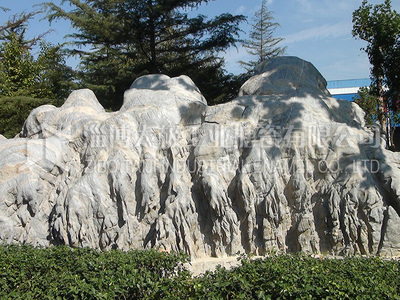 公司环境中的假山石 自然与人文的和谐融合